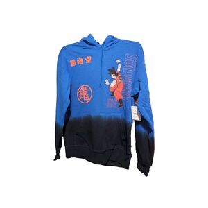 Dragon Ball Z Hoodie Adult XL 46-48 Blue Black Goku Anime Sweatshirt NWT
